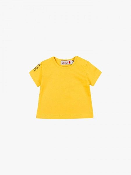 T-shirt com estampado nos ombros