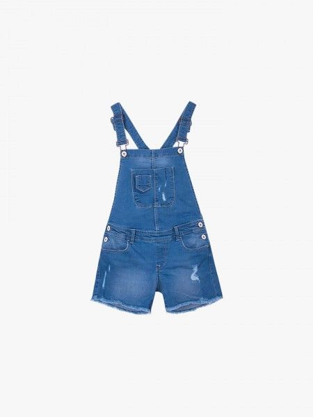 Cal��o jardineira de ganga