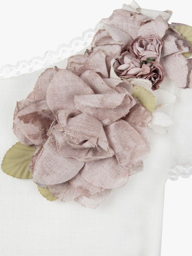 Vestido de comunh�o com flores