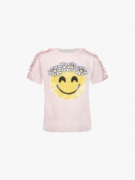 T-shirt com lantejoulas