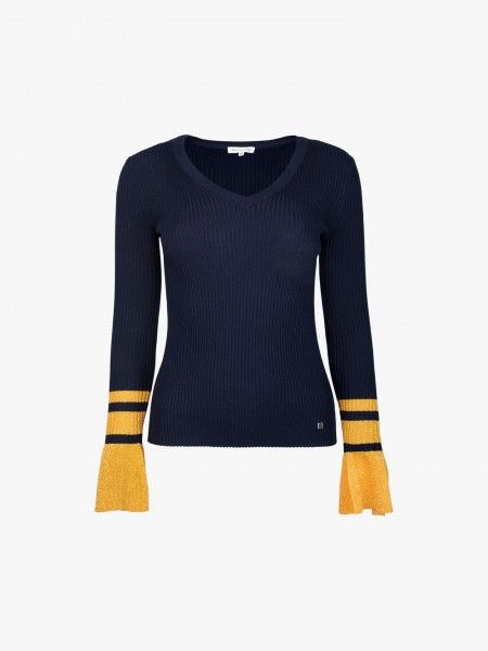 Camisola com punho em franja