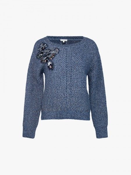 Camisola de malha com adorno