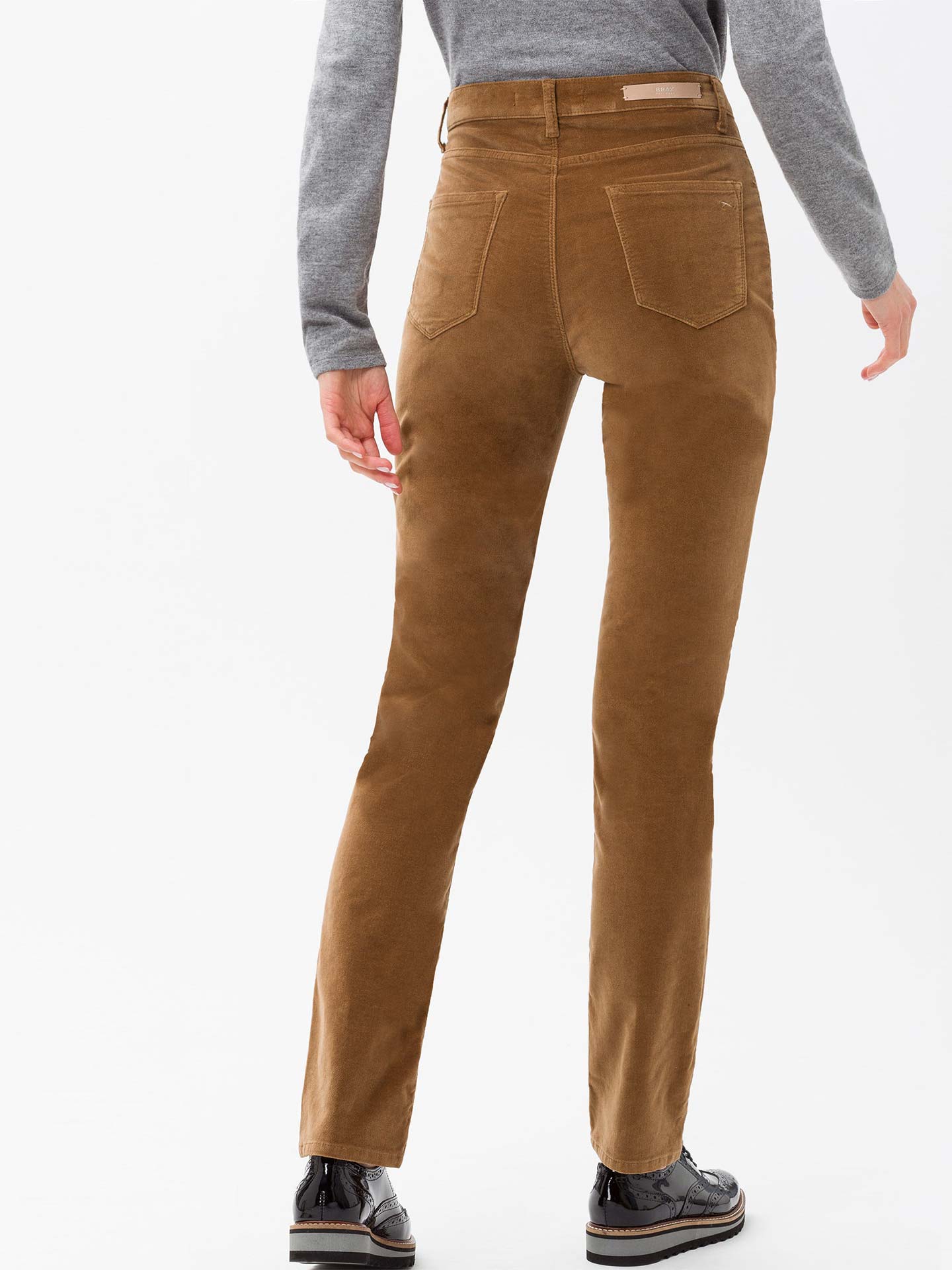 Calças de Veludo Canelado High Waist