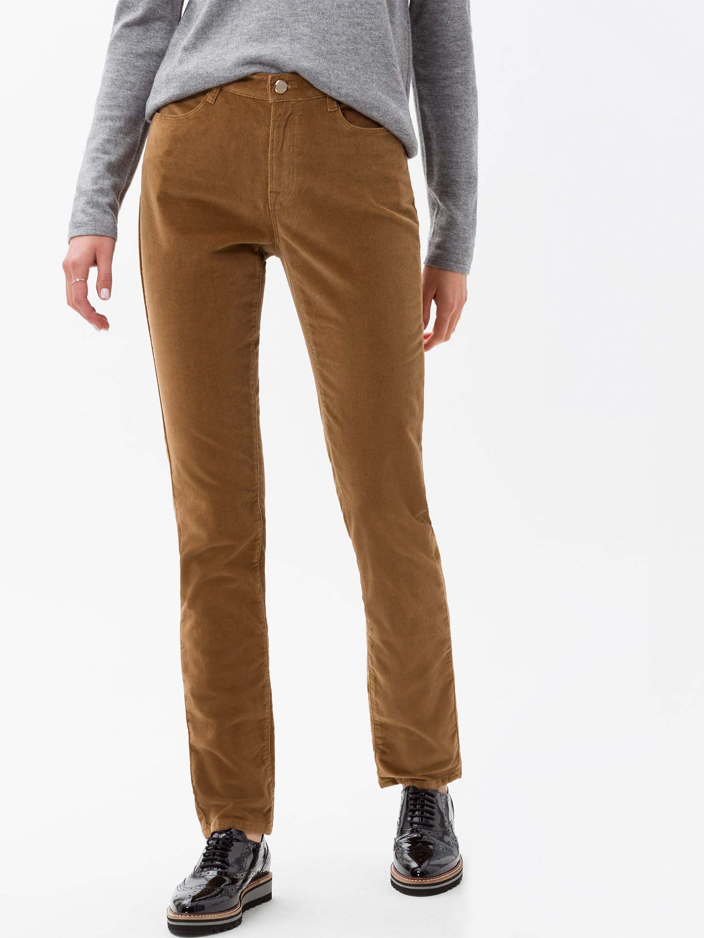 Calças de Veludo Canelado High Waist