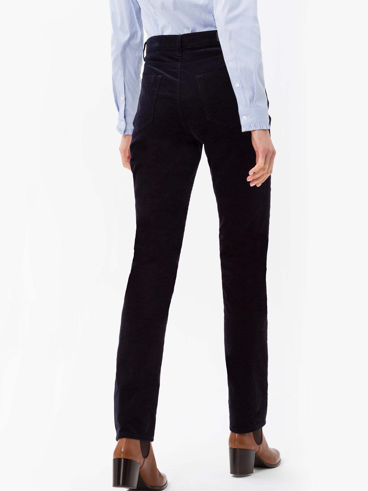 Calças de Bombazine Cintura Alta