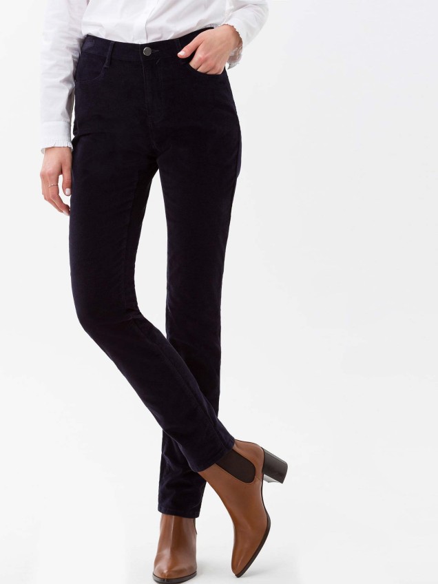 Calças de Veludo Canelado High Waist