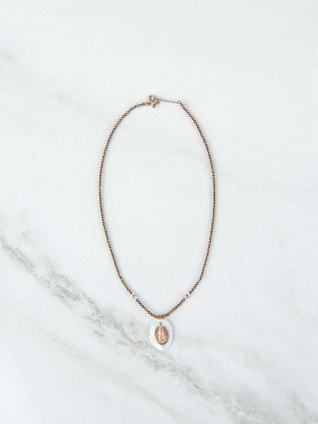 Colar com pedras Hematite