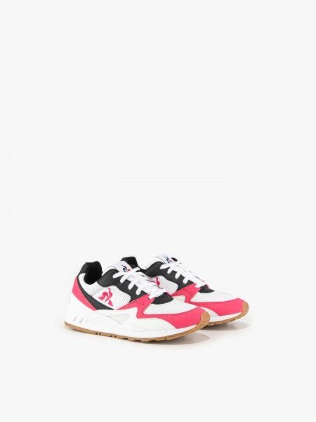 Sapatilhas em couro e suede