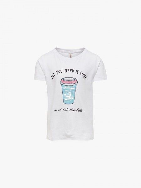 T-shirt com lantejoulas