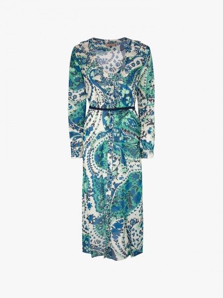 Vestido com estampado paisley