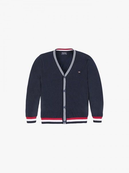 Casaco de malha decote em V