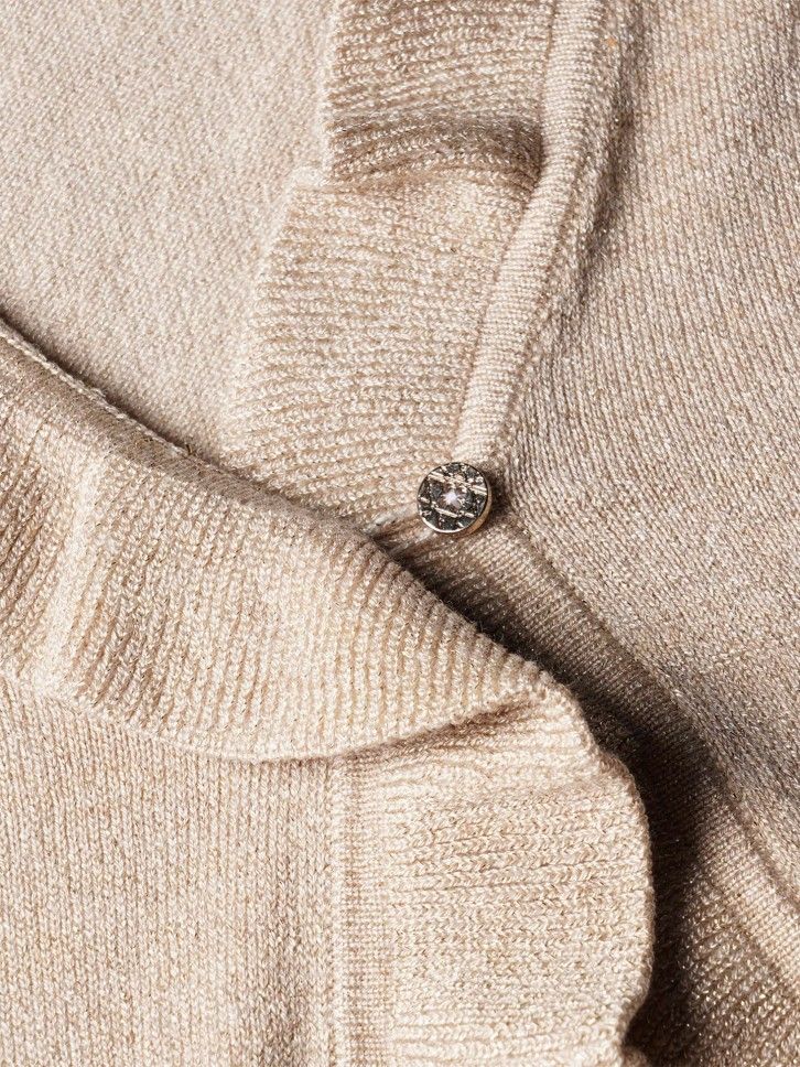 Casaco de malha com folho Casaco de malha com folho