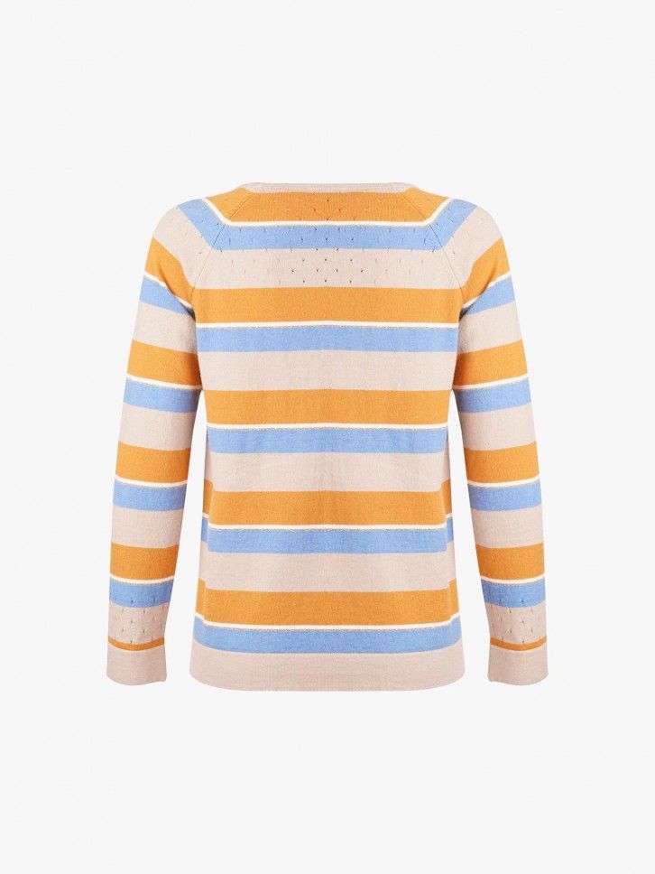 Camisola de malha às riscas Camisola de malha às riscas