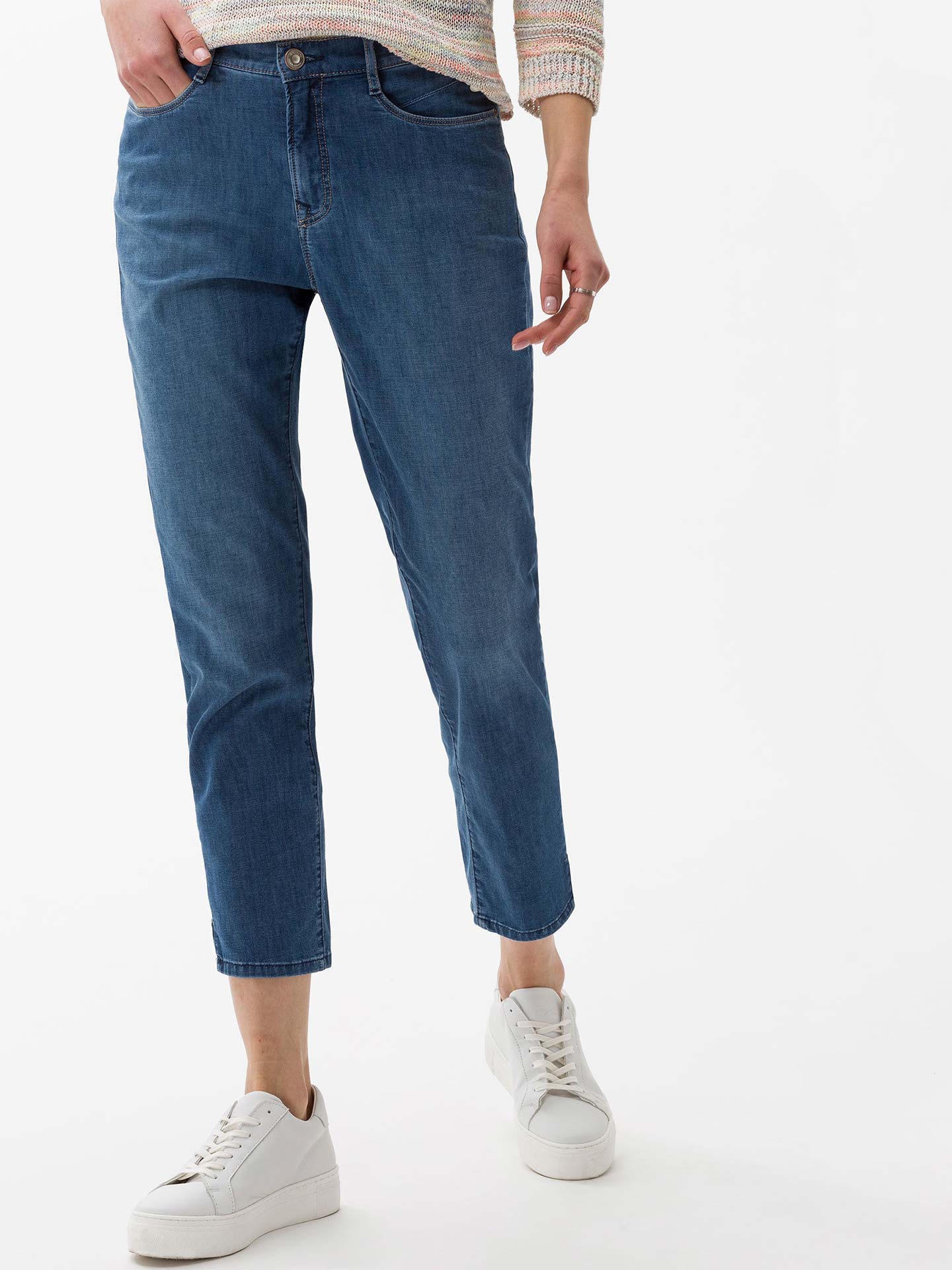 Calças de Ganga Mary Skinny Fit Capri