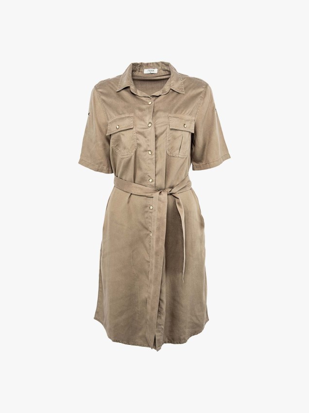 Vestido camiseiro curto