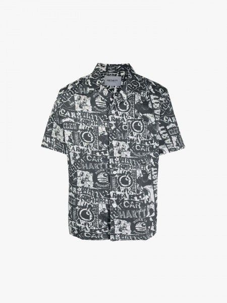 Camisa de manga curta estampada