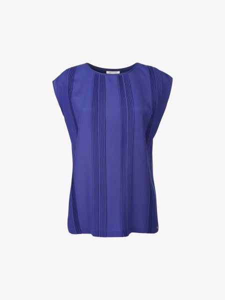 T-shirt com plissado