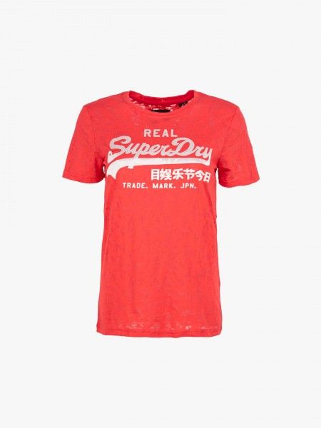 T-shirt floral com logo