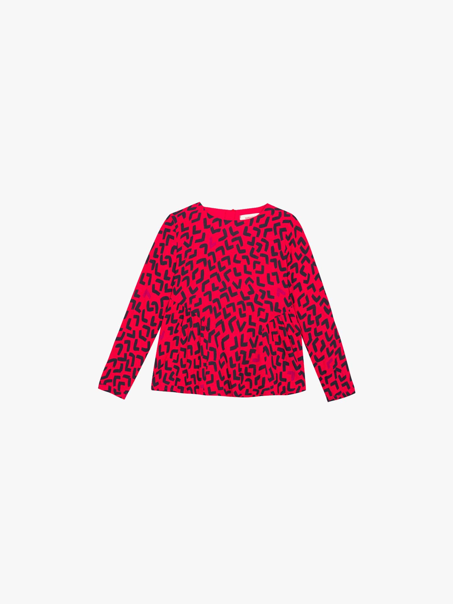 Blusa padrão geométrico