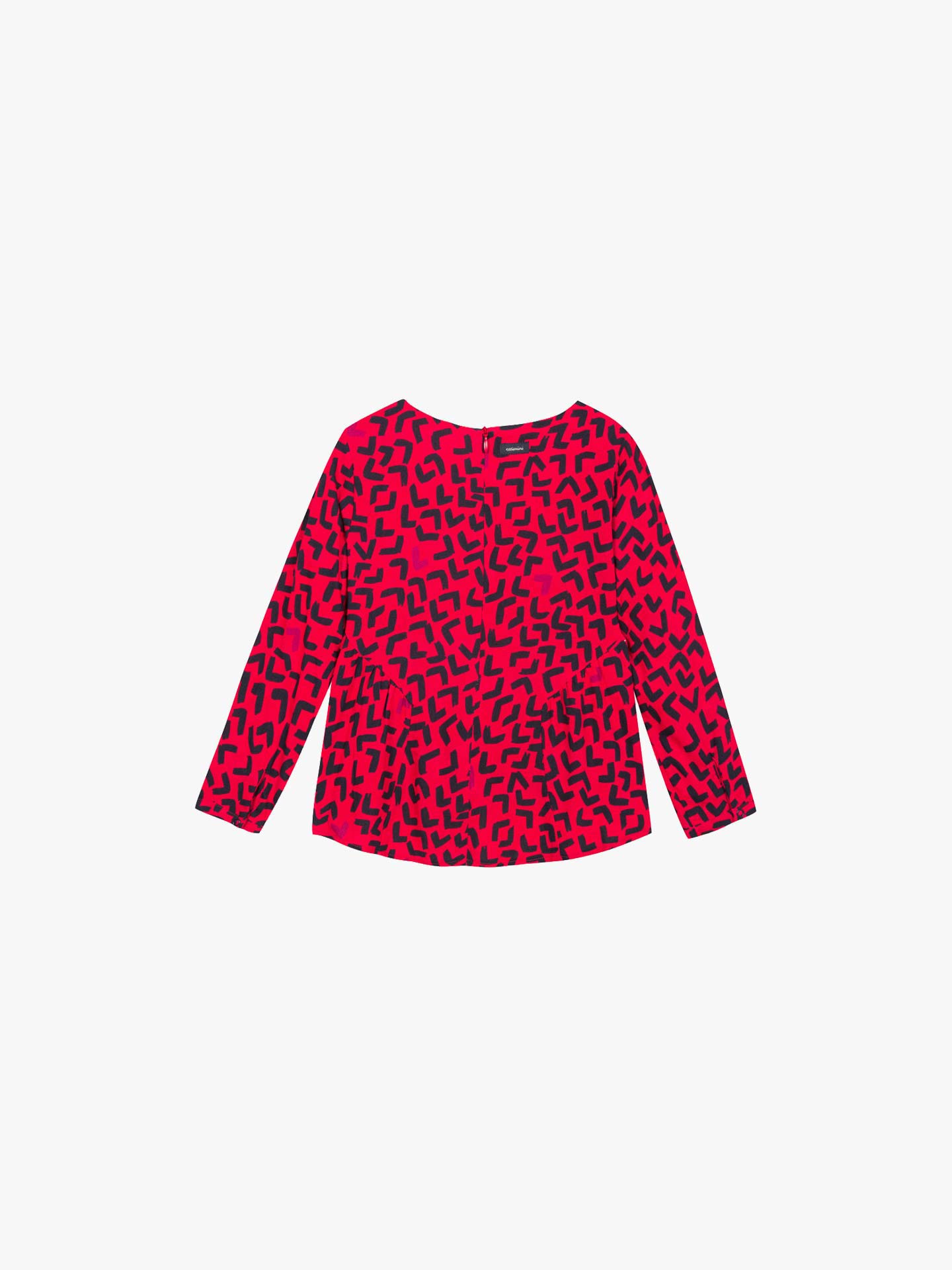 Blusa padrão geométrico