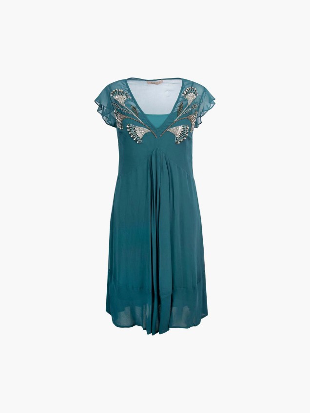 Vestido com aplicaes