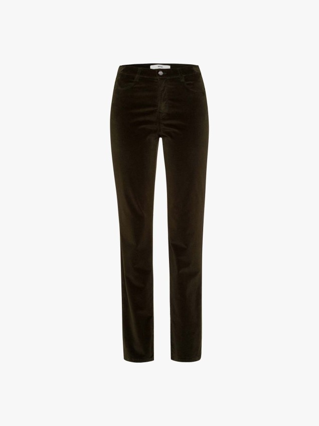 Calas de Veludo Canelado High Waist