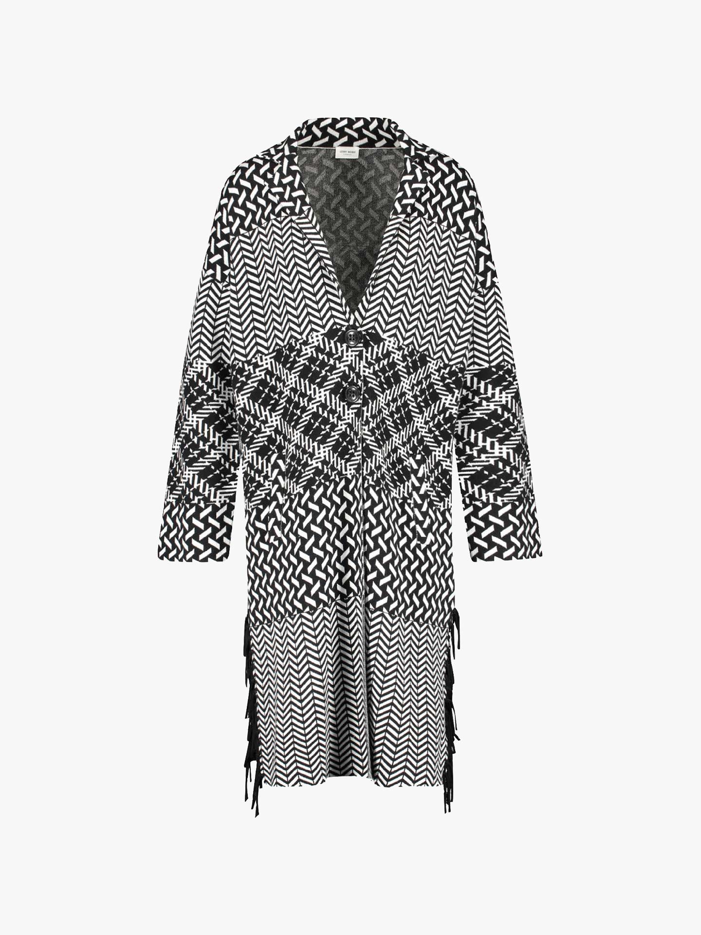 Casacão Estampado com Franjas