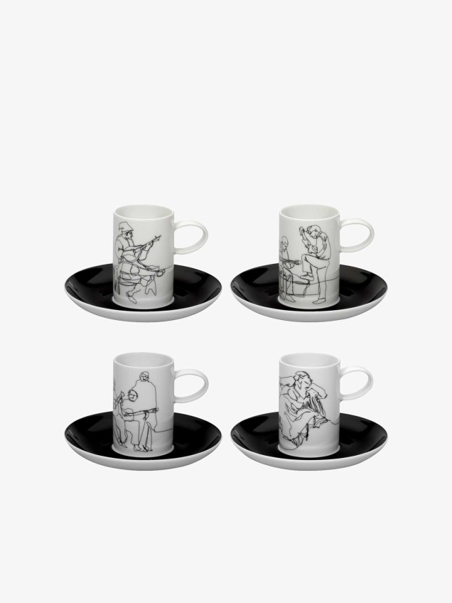 Conjunto 4 Chávenas de Café Fado