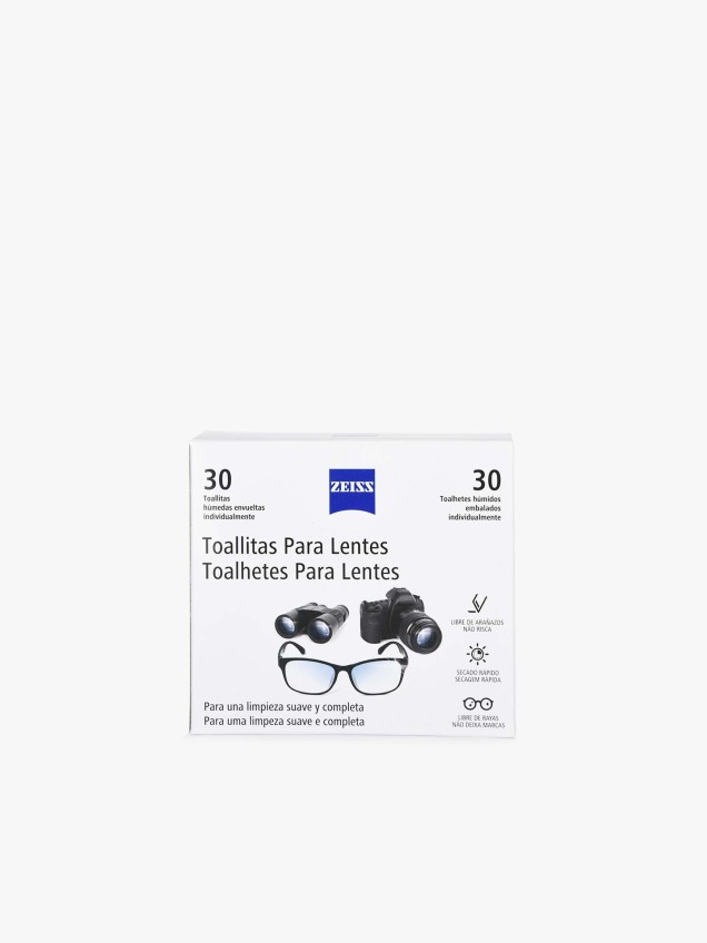 Toalhitas de limpeza para lentes
