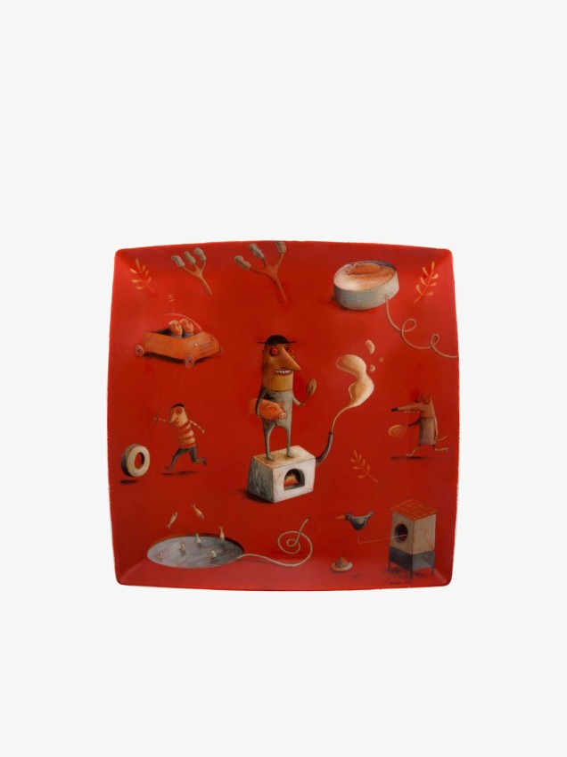 Prato Quadrado Jo�o Vaz de Carvalho