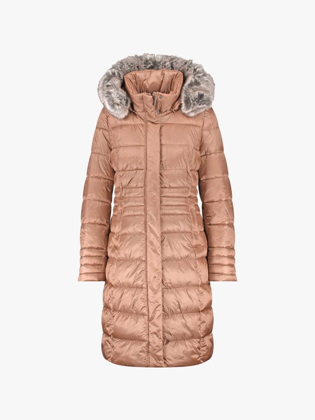 Parka com Capuz Efeito Pelo