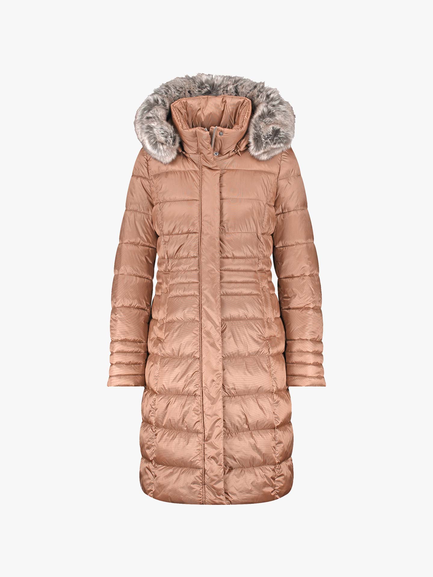 Parka com Capuz Efeito Pelo