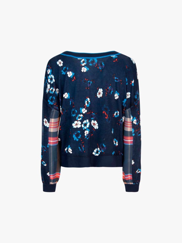 Casaco estampado floral