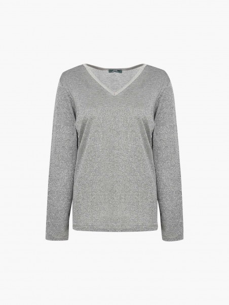 Pullover decote em V
