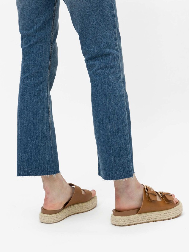 Calças de Ganga Cropped Flare