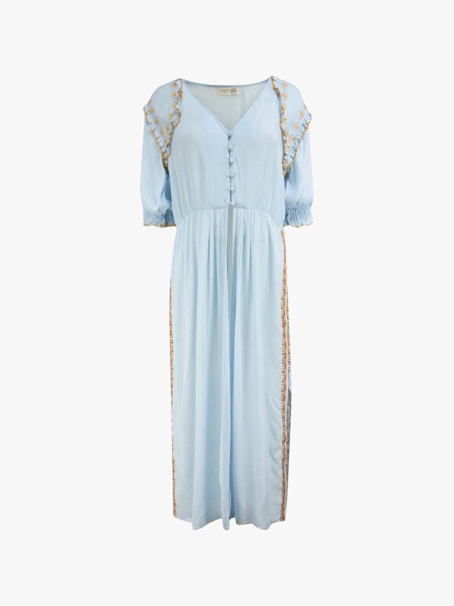 Vestido Comprido Bordado