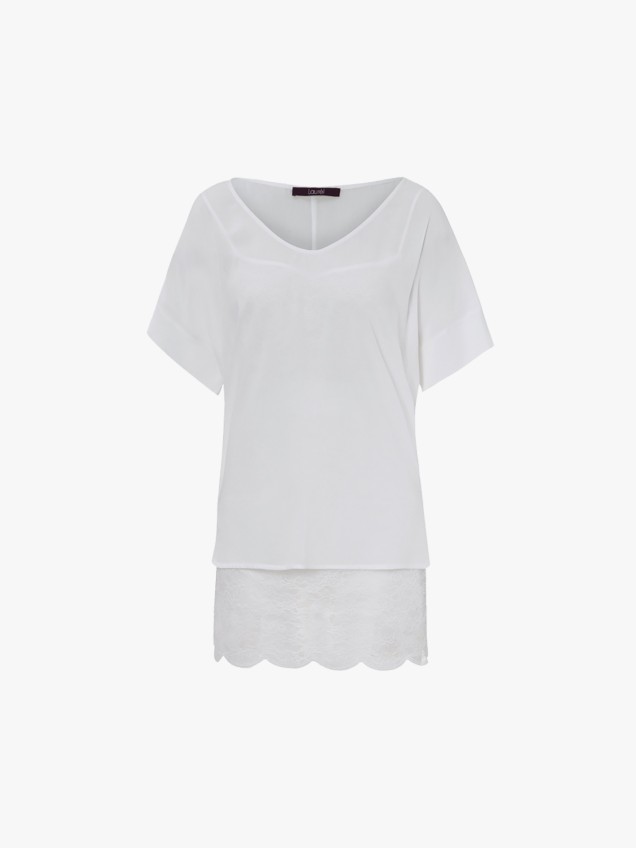 Blusa Fluda com Renda