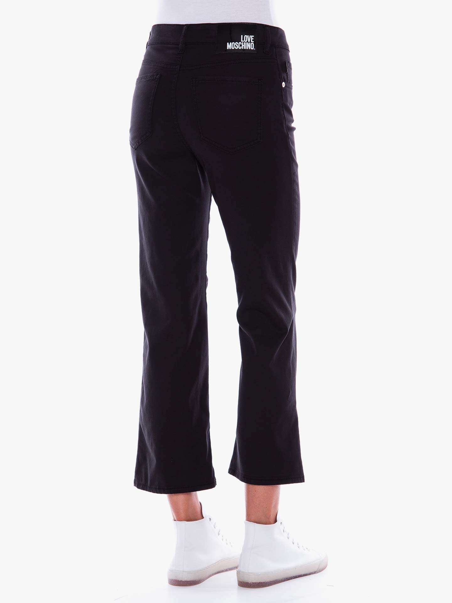 Calças de Ganga Flare com Aplicação