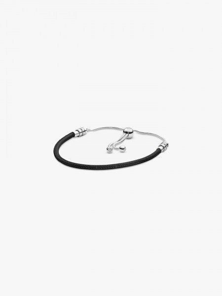 Pulseira Moments Black Leather