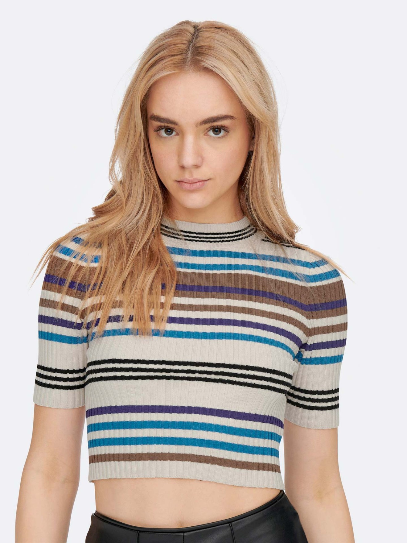 T-shirt Cropped s Riscas