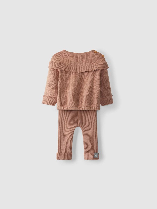 Conjunto Camisola com Folho e Calas Malha