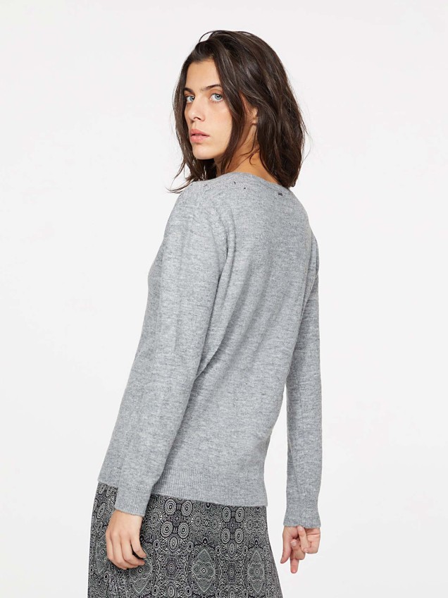 Camisola em Malha Decote em V