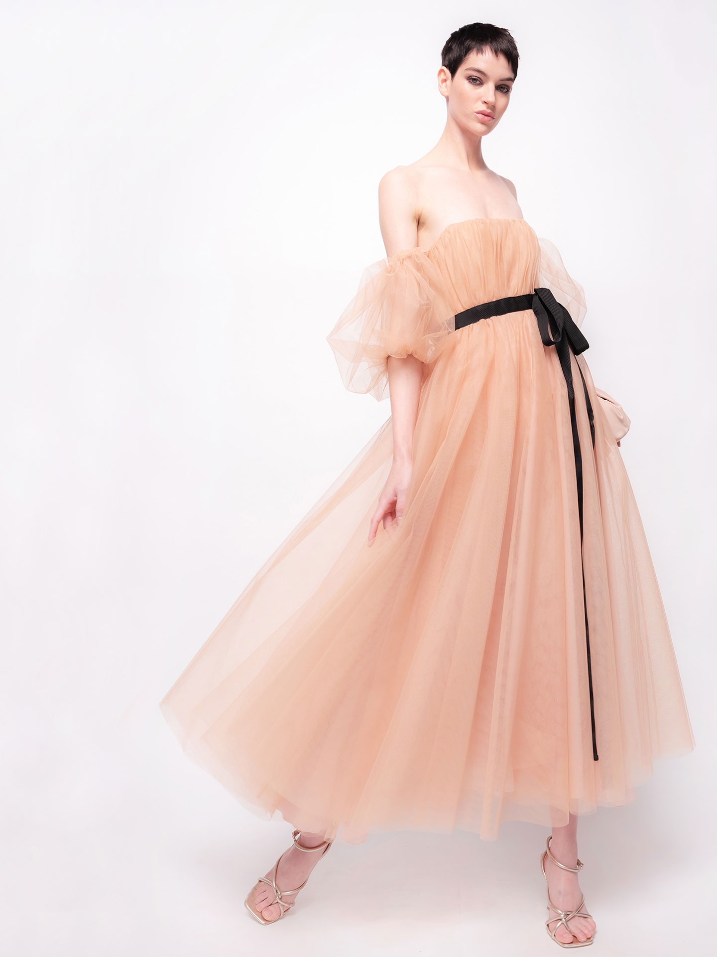 Vestido de Cerimónia Comprido com Cinto