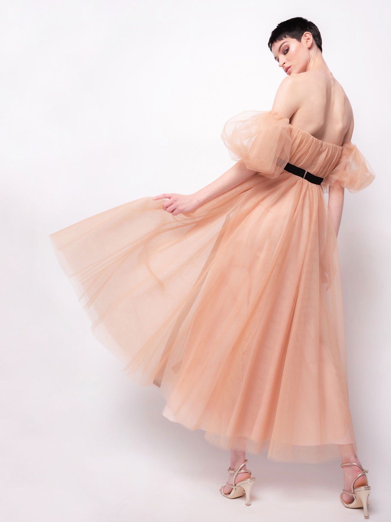 Vestido de Cerimnia Comprido com Cinto