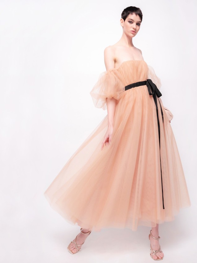 Vestido de Cerimónia Comprido com Cinto