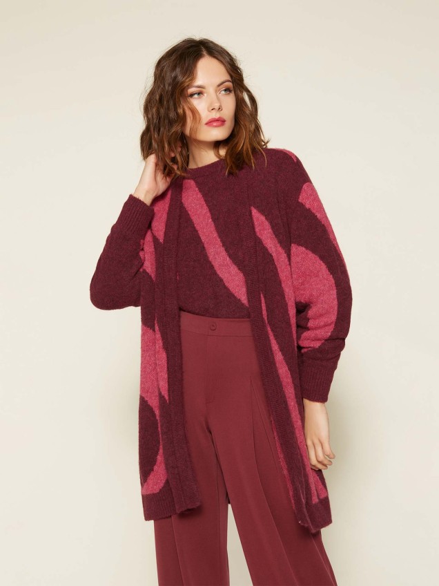 Casaco de Malha com Padro