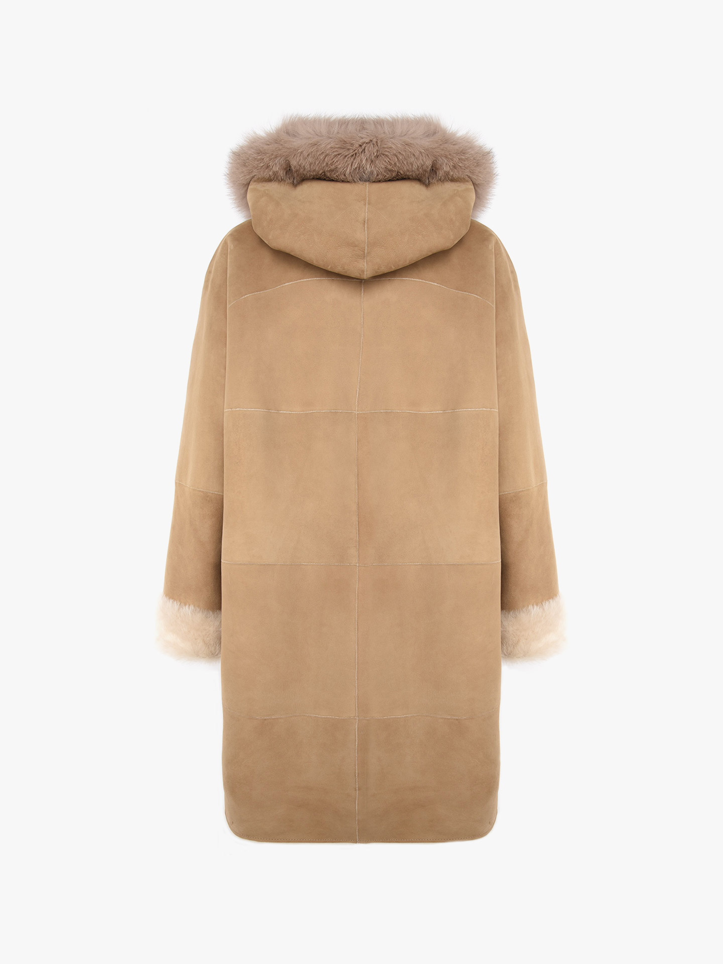 Double Face em Pele com Capuz