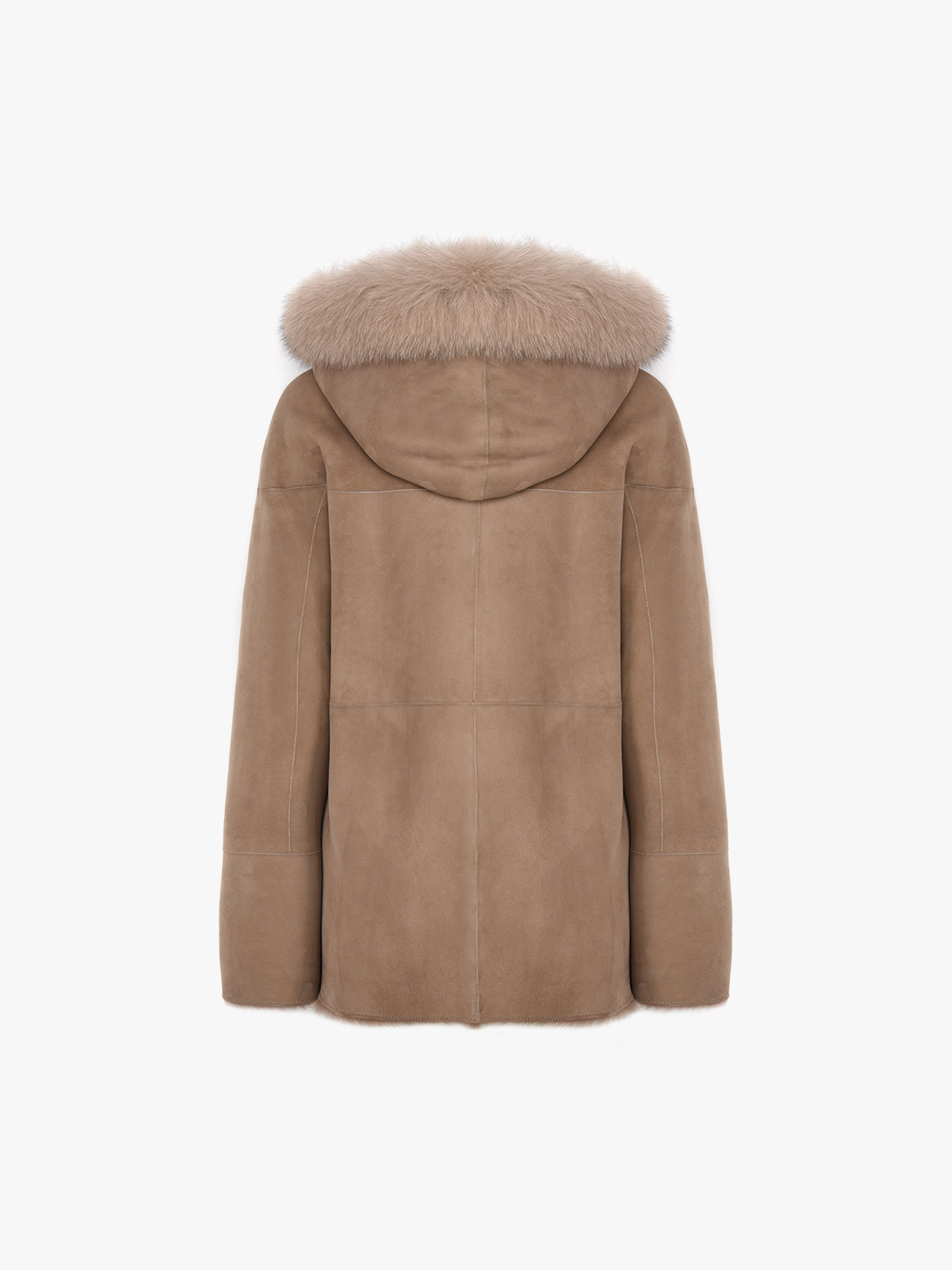 Double Face em Pele com Capuz