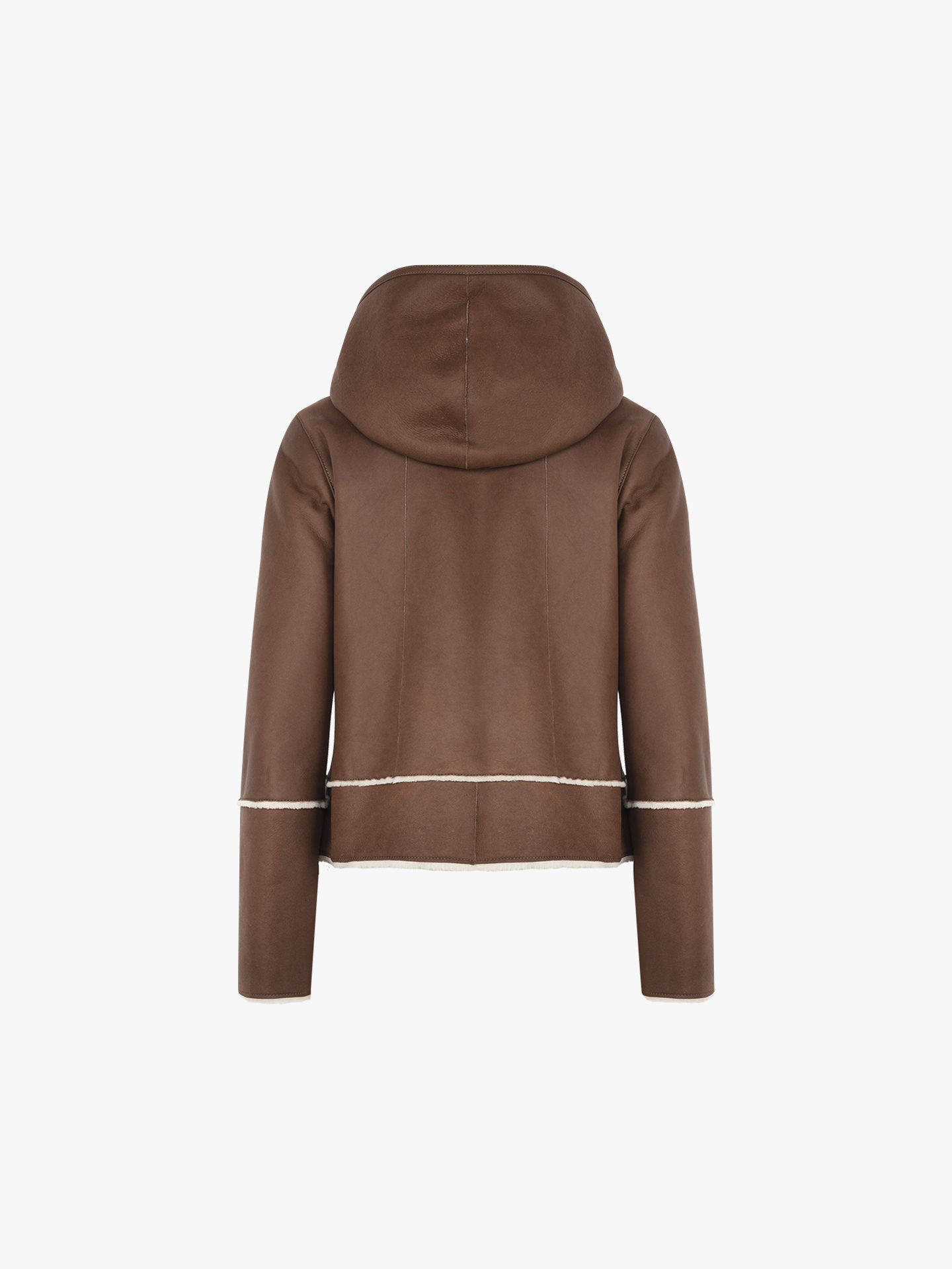 Double Face em Pele com Capuz