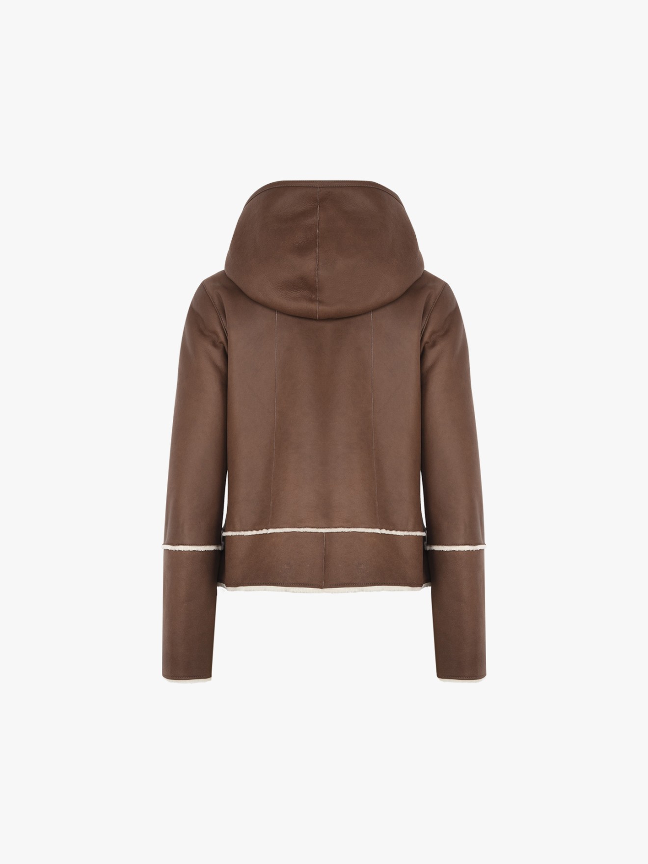 Double Face em Pele com Capuz